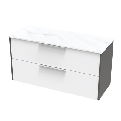 Nikau Pro Arctic 1200 Double Drawer Two Tone Wall Vanity