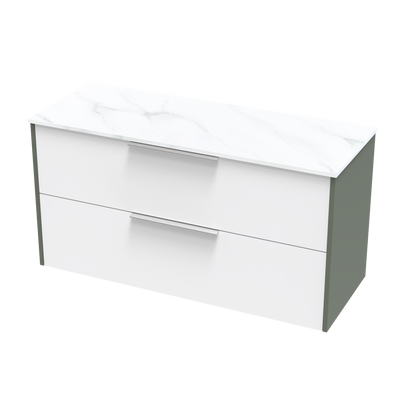 Nikau Pro Arctic 1200 Double Drawer Two Tone Wall Vanity