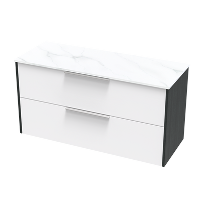 Nikau Pro Arctic 1200 Double Drawer Two Tone Wall Vanity