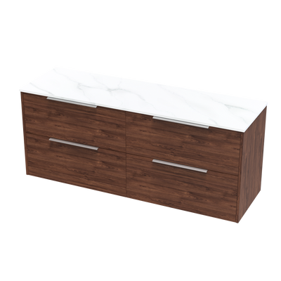 Nikau Pro Arctic 1500 Double Bowl Double Drawer Wall Vanity