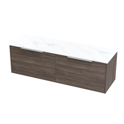 Nikau Pro Arctic 1500 Double Bowl Single Drawer Wall Vanity