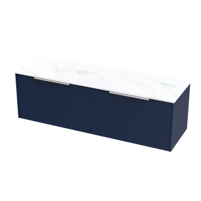 Nikau Pro Arctic 1500 Double Bowl Single Drawer Wall Vanity