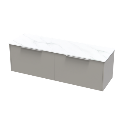 Nikau Pro Arctic 1500 Double Bowl Single Drawer Wall Vanity
