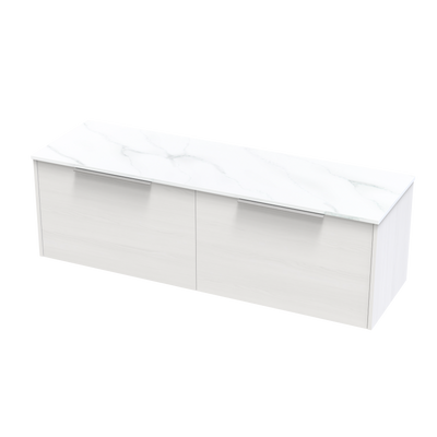 Nikau Pro Arctic 1500 Double Bowl Single Drawer Wall Vanity