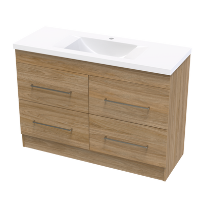 Cashmere Norfolk 1200 4 Drawer Floor Vanity