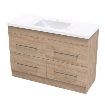 Cashmere Norfolk 1200 4 Drawer Floor Vanity