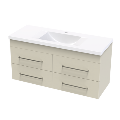 Cashmere Norfolk 1200 4 Drawer Wall Vanity
