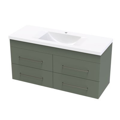 Cashmere Norfolk 1200 4 Drawer Wall Vanity