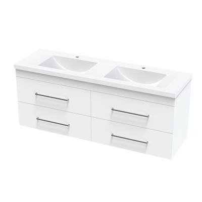 Norfolk Double Drawers 1500mm Double Bowl Wall Hung Vanity