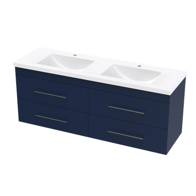 Norfolk Double Drawers 1500mm Double Bowl Wall Hung Vanity