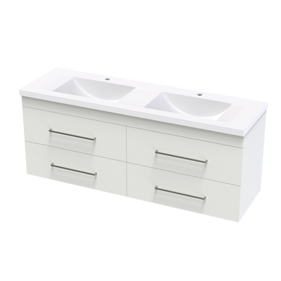 Norfolk Double Drawers 1500mm Double Bowl Wall Hung Vanity