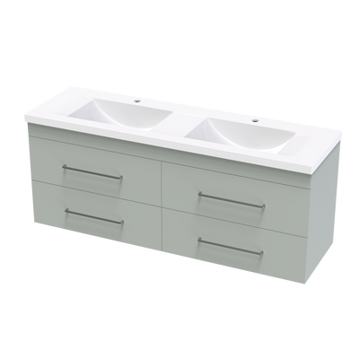 Norfolk Double Drawers 1500mm Double Bowl Wall Hung Vanity