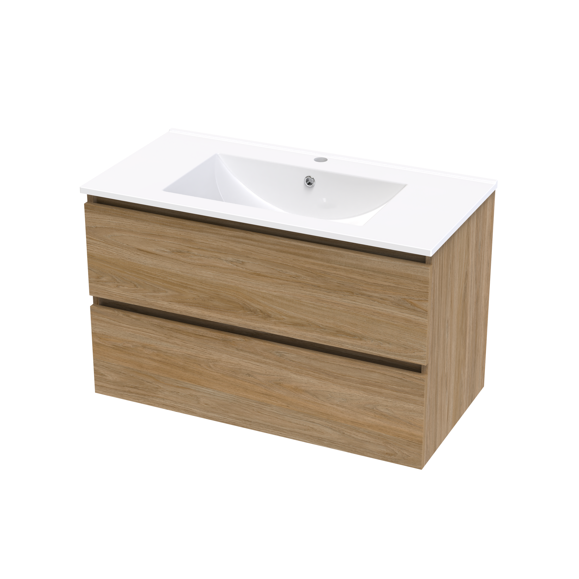 Pacific Rise Double Drawer 900mm Wall Hung Vanity