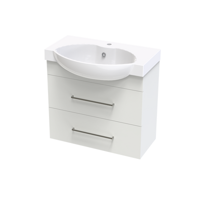 Raglan 750 Double Drawer Wall Vanity