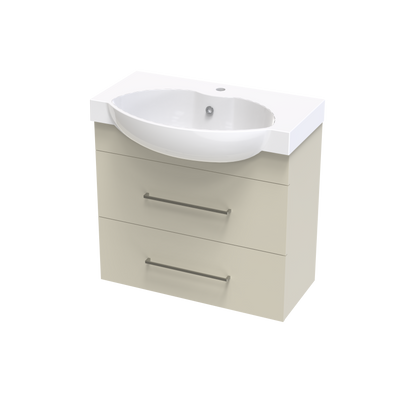 Raglan 750 Double Drawer Wall Vanity