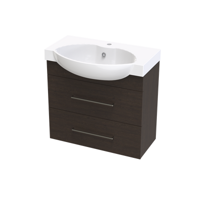 Raglan 750 Double Drawer Wall Vanity