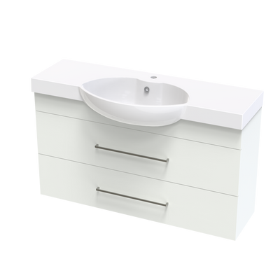 Raglan 1200 Double Drawer Wall Vanity