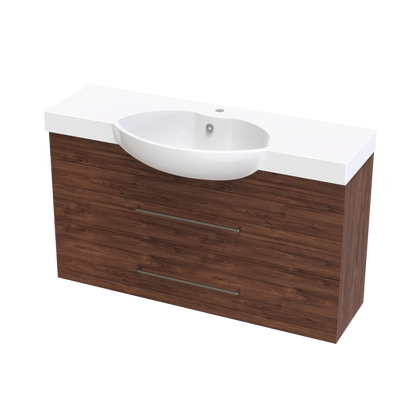 Raglan 1200 Double Drawer Wall Vanity