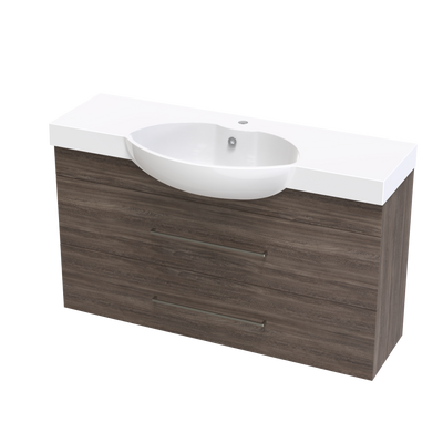 Raglan 1200 Double Drawer Wall Vanity