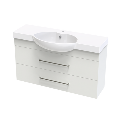 Raglan 1200 Double Drawer Wall Vanity