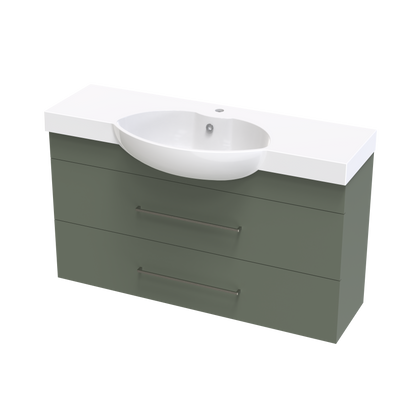 Raglan 1200 Double Drawer Wall Vanity