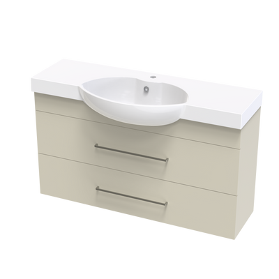 Raglan 1200 Double Drawer Wall Vanity