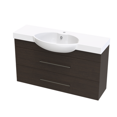 Raglan 1200 Double Drawer Wall Vanity