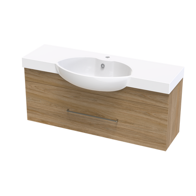 Raglan 1200 Single Drawer Wall Vanity