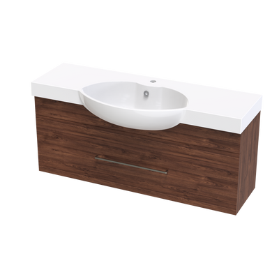 Raglan 1200 Single Drawer Wall Vanity