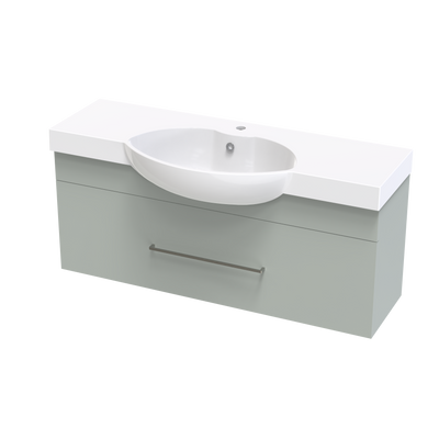 Raglan 1200 Single Drawer Wall Vanity