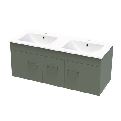 Classic Valley 1200 Double Bowl Wall Vanity