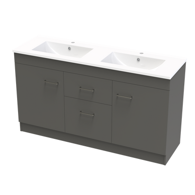 Cashmere Classic 1500mm Double Bowl Floor Vanity