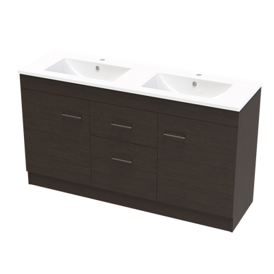 Cashmere Classic 1500mm Double Bowl Floor Vanity