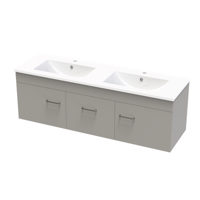 Cashmere Classic 1500mm Double Bowl Wall Hung Vanity