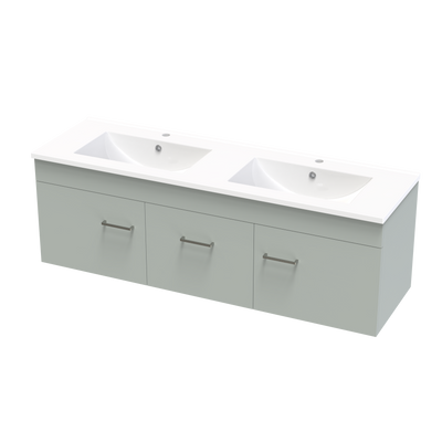 Cashmere Classic 1500mm Double Bowl Wall Hung Vanity