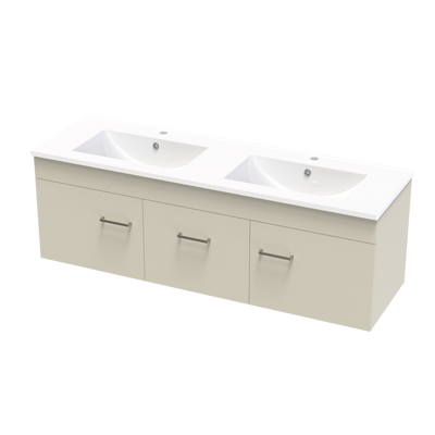 Cashmere Classic 1500mm Double Bowl Wall Hung Vanity