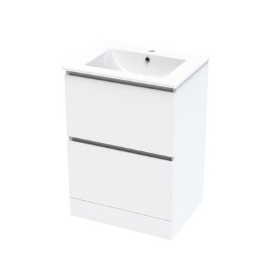 Pinnacle Double Drawer 600mm Floor Vanity