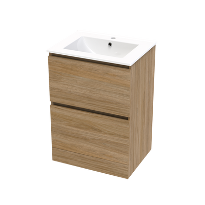 Pinnacle Double Drawer 600mm Floor Vanity