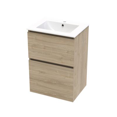 Pinnacle Double Drawer 600mm Floor Vanity