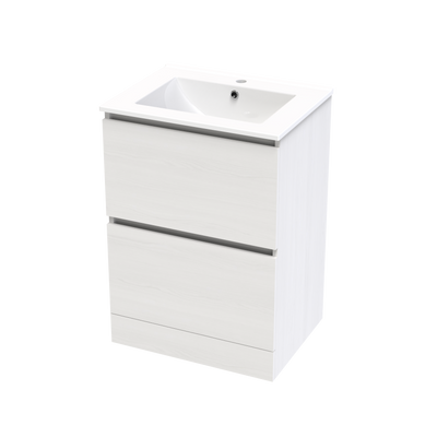 Pinnacle Double Drawer 600mm Floor Vanity