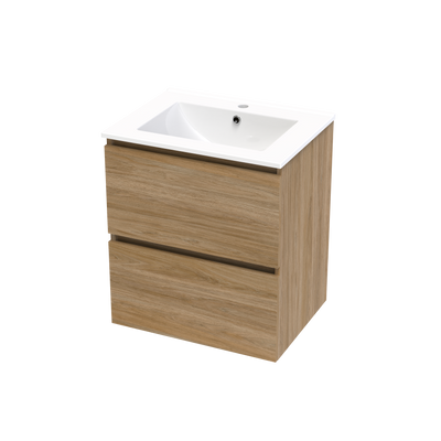 Pinnacle Double Drawer 600mm Wall Hung Vanity