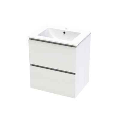 Pinnacle Double Drawer 600mm Wall Hung Vanity