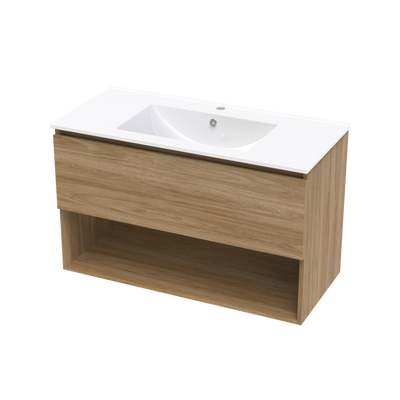 Pinnacle Valley 1000 Drawer Open Shelf Wall Vanity