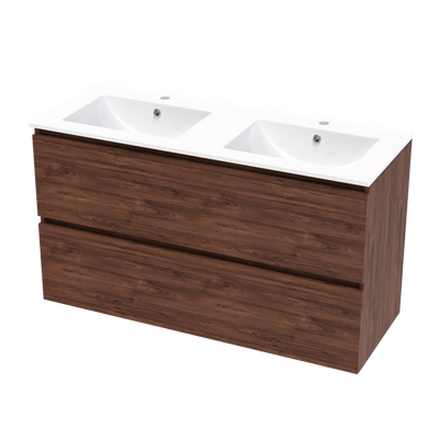 Pinnacle Double Drawer 1200mm Double Bowl Wall Hung Vanity