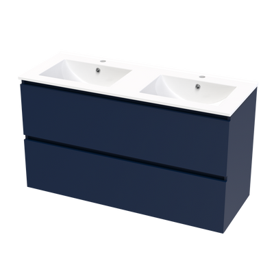 Pinnacle Double Drawer 1200mm Double Bowl Wall Hung Vanity