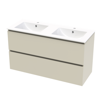 Pinnacle Double Drawer 1200mm Double Bowl Wall Hung Vanity