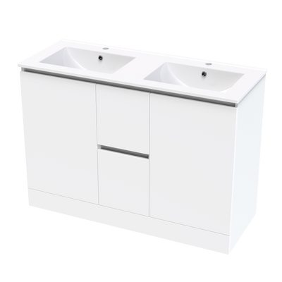 Pinnacle Valley 1200 Double Bowl Classic Floor Vanity