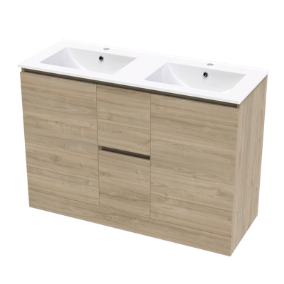 Pinnacle Valley 1200 Double Bowl Classic Floor Vanity