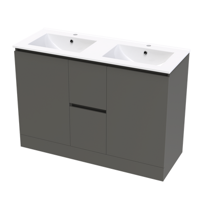 Pinnacle Valley 1200 Double Bowl Classic Floor Vanity