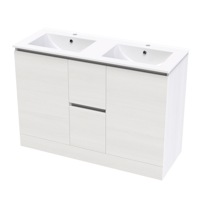 Pinnacle Valley 1200 Double Bowl Classic Floor Vanity